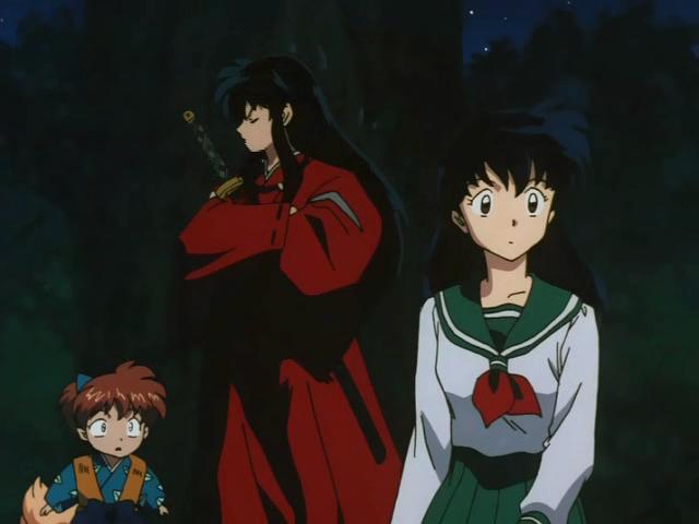 Otaku Gallery  / Anime e Manga / Inu-Yasha / Screen Shots / Episodi / 013 - L`enigma della luna nuova! Inuyasha dai capelli neri! / 130.jpg